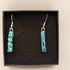 Green and Blue Dichroic Rippled Earrings