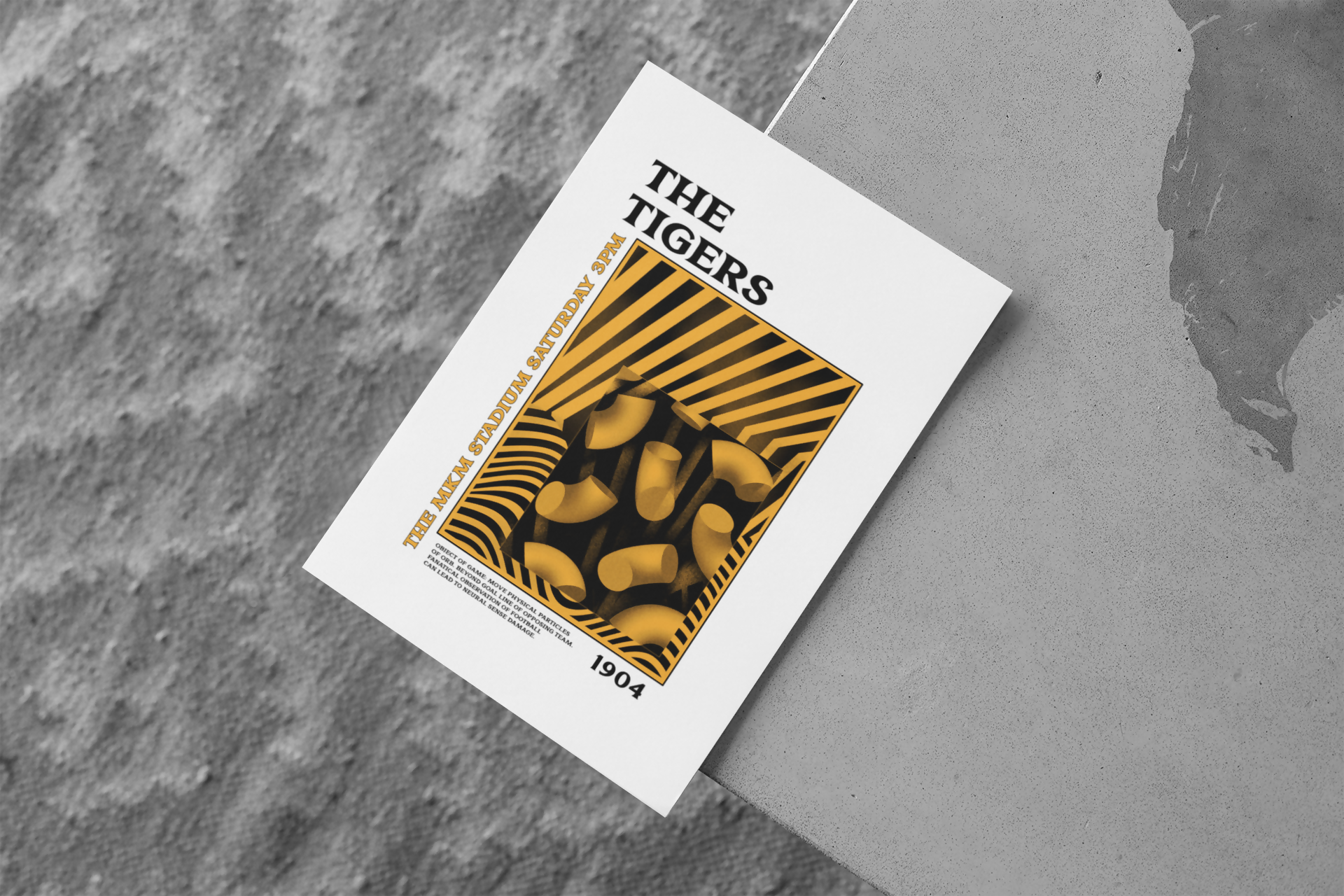 Hull City Art Print PSYCHEDELIC Design in White