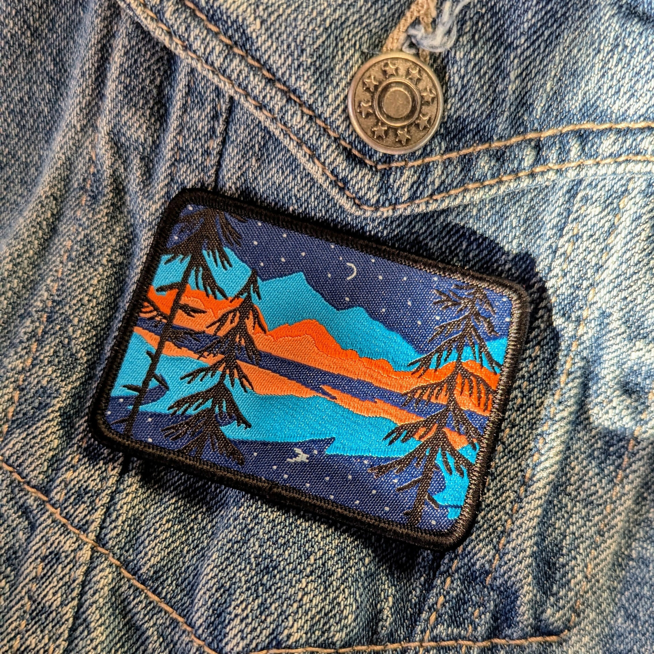 Forest Sunset Iron On Patch
