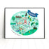Harrogate Map Art Print