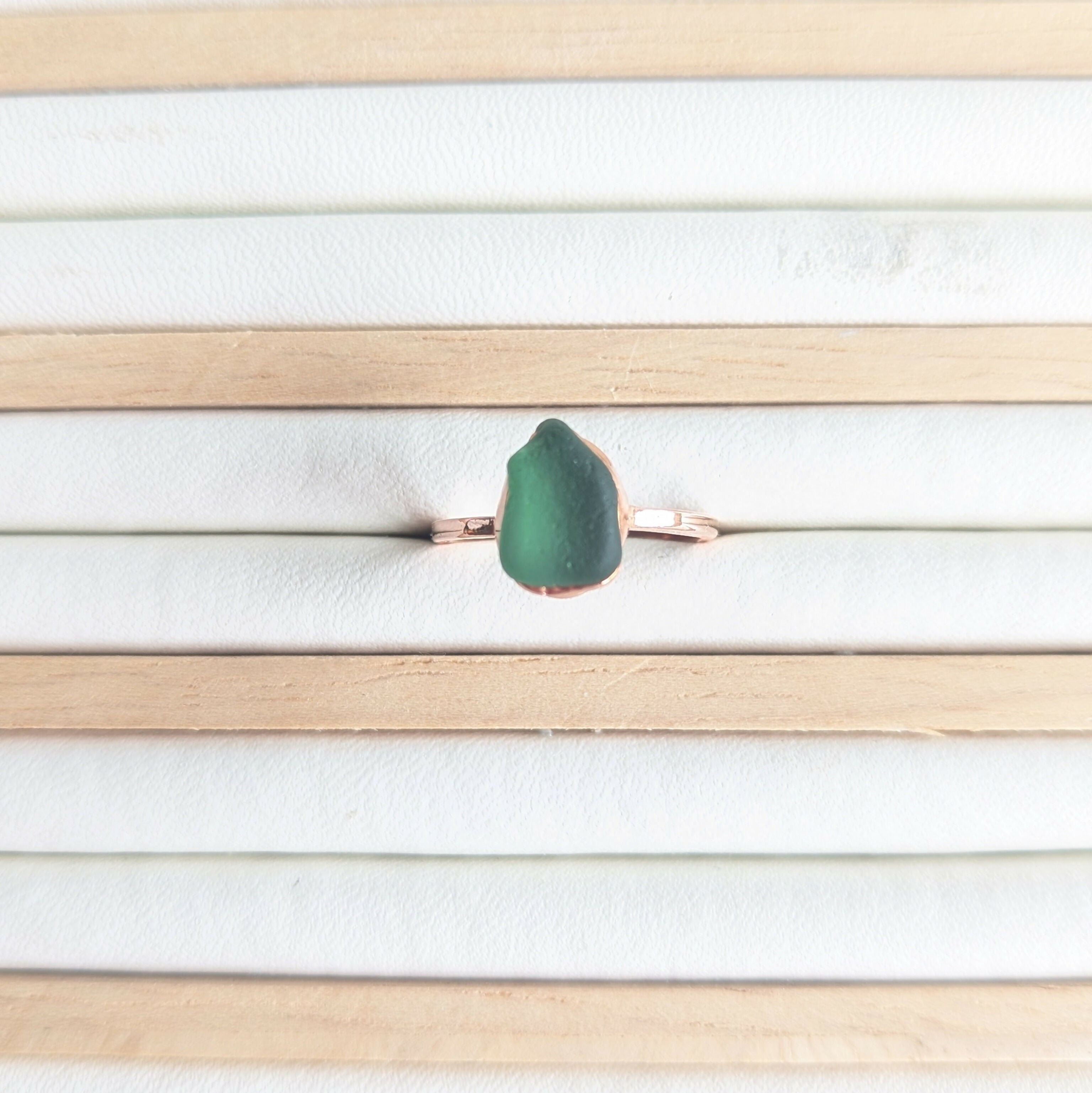 Seaglass Ring - size J 1/2