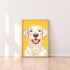 Labrador Blonde White Dog Art Print