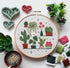 Preprinted Embroidery Pattern For Beginners - Potted Plants