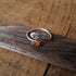 Handmade Adjustable Silver Acorn Ring With Amber, Size R