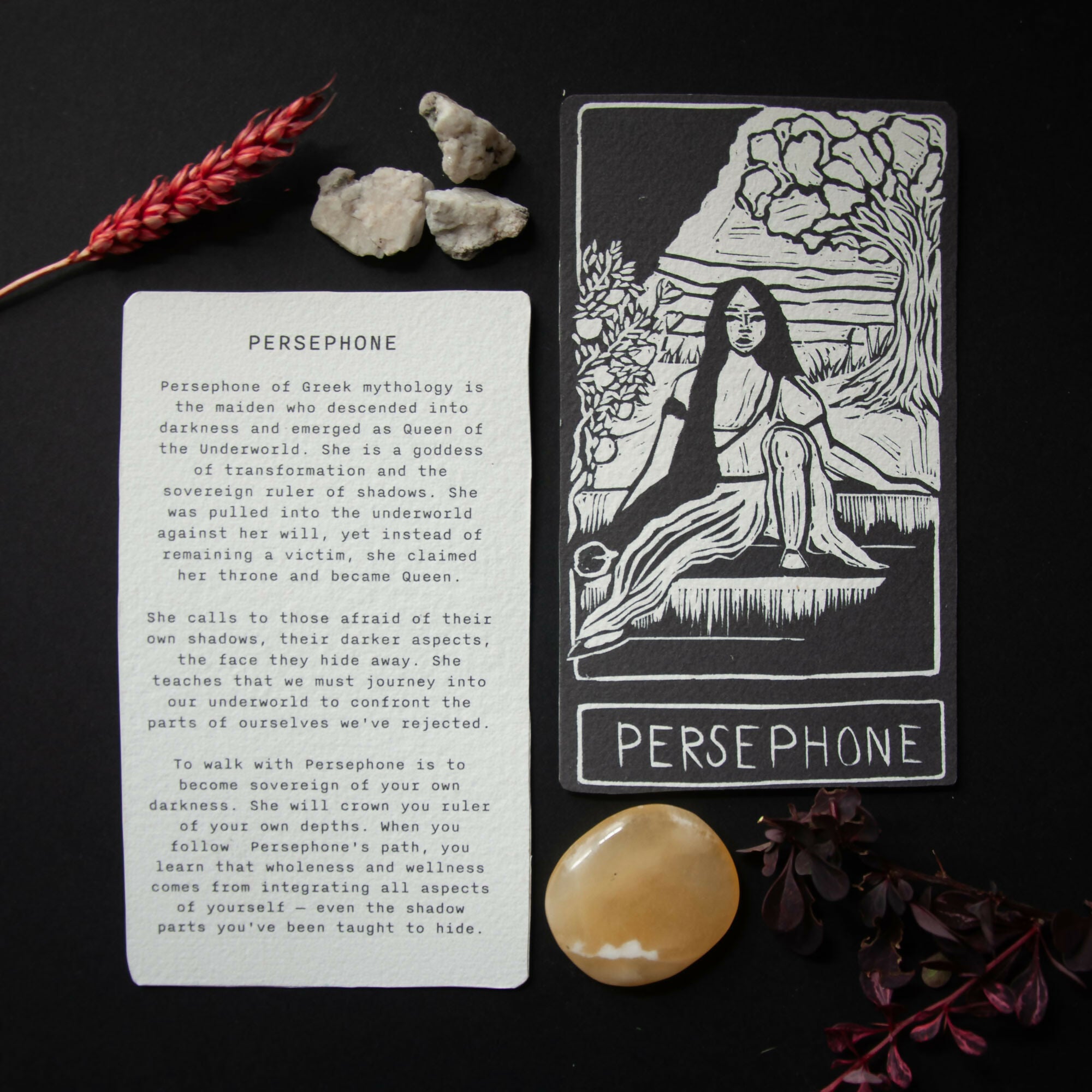 PERSEPHONE GODDESS ALTAR CARD