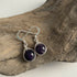 Amethyst Drop Earrings, Sterling Silver