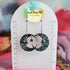Handmade Black Glitter Moon Dangle Earrings