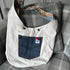Unique Handcrafted Lined Denim Hobo Slouch Bag Handbag Made From Upcycled Jeans