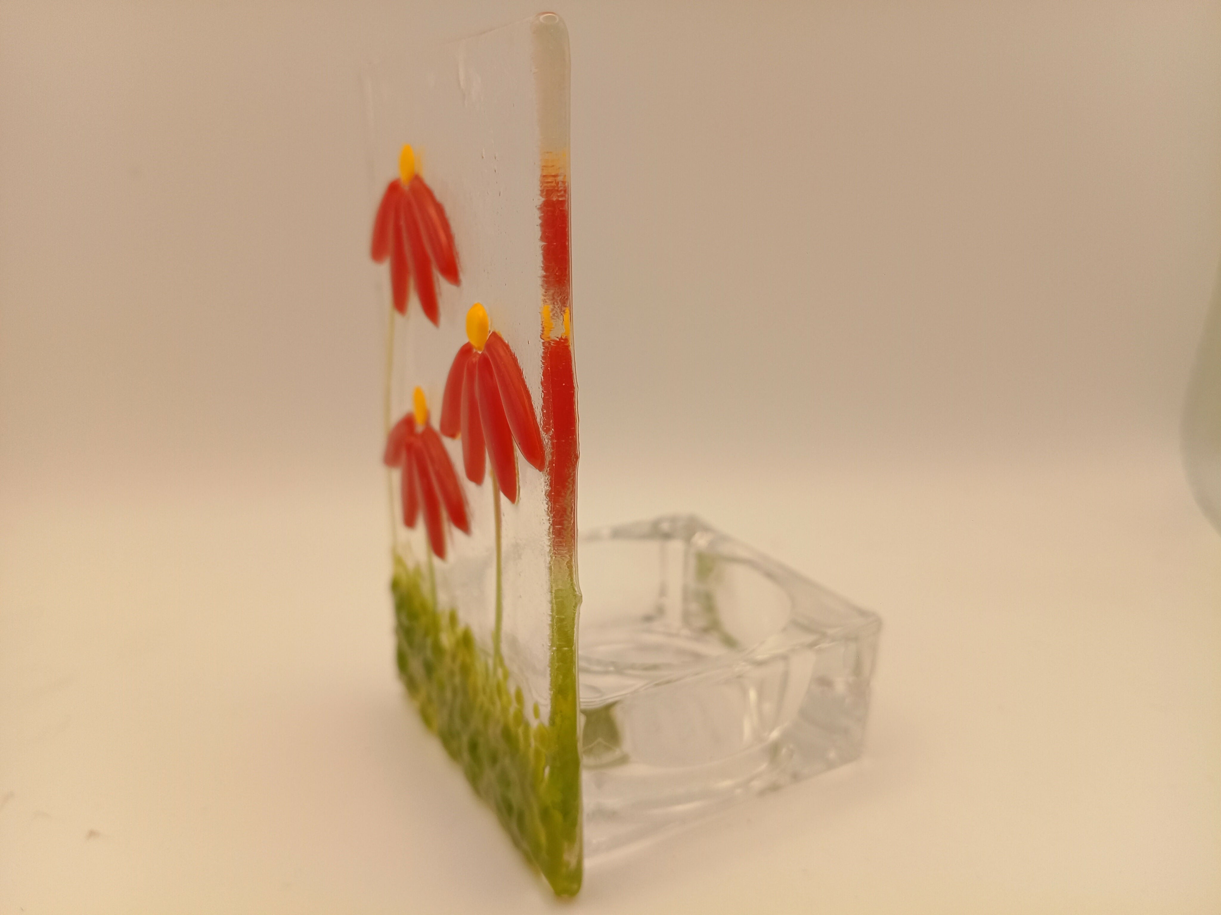 Fused Glass Flower Tealight