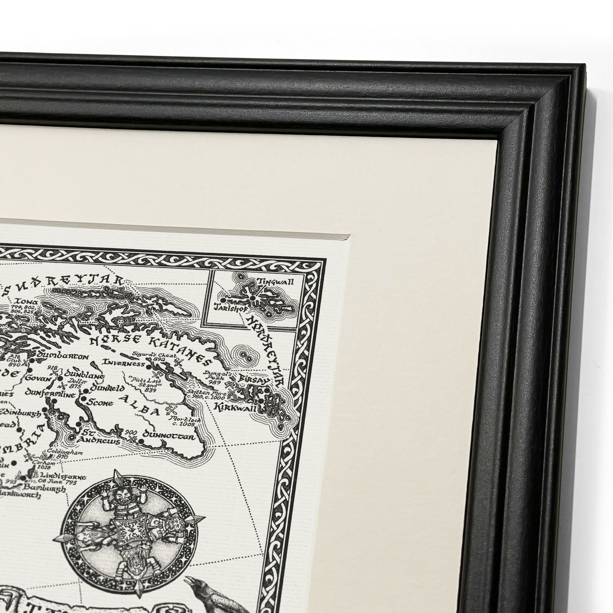 Viking Britain Map Hand Drawn Fine Art Print