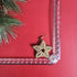 Christmas Macrame Star Earrings; Festive Sparkly Gold knotted Cord Handmade Artisan Earrings