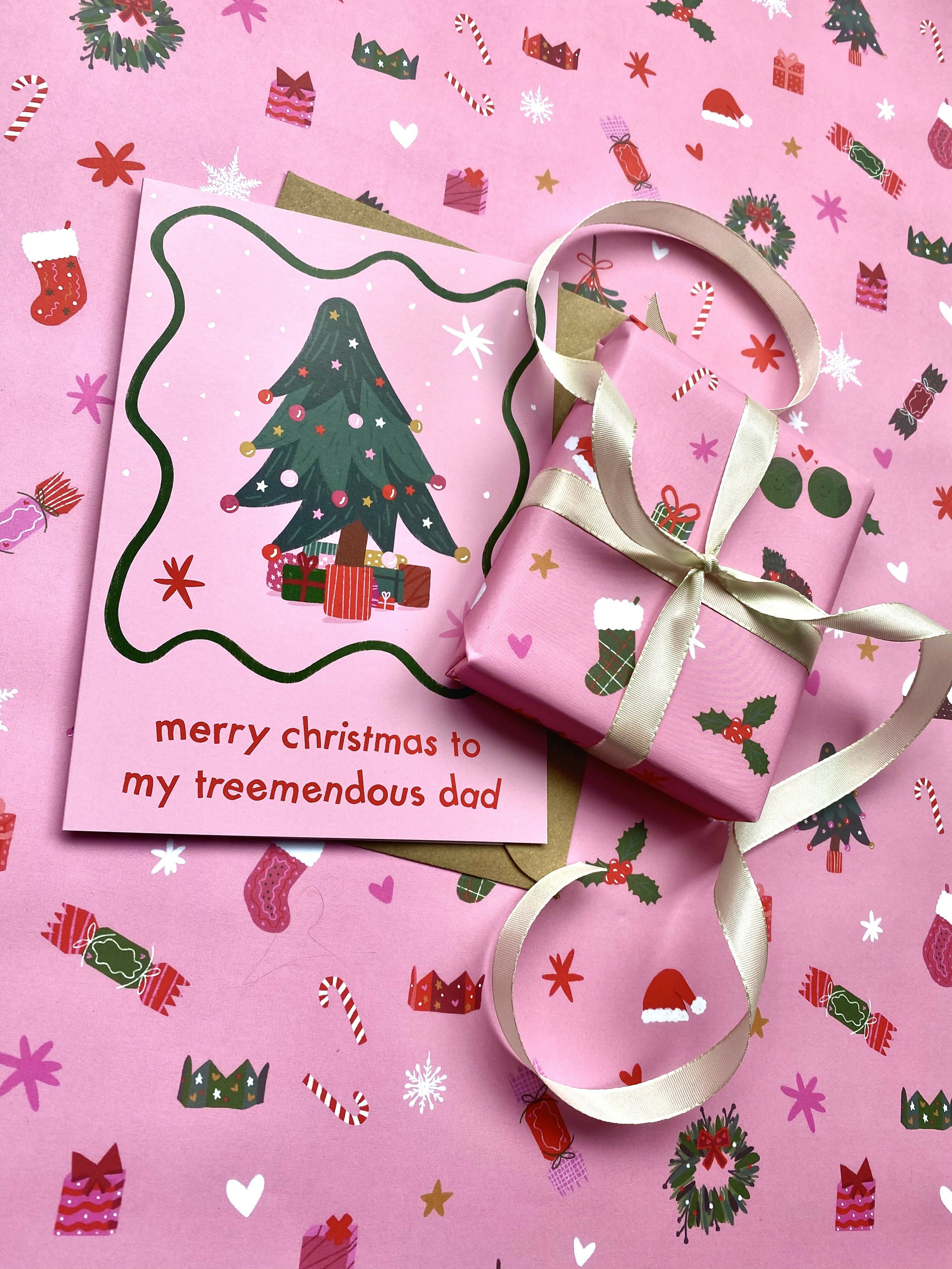 Merry Christmas To My Treemendous Dad card