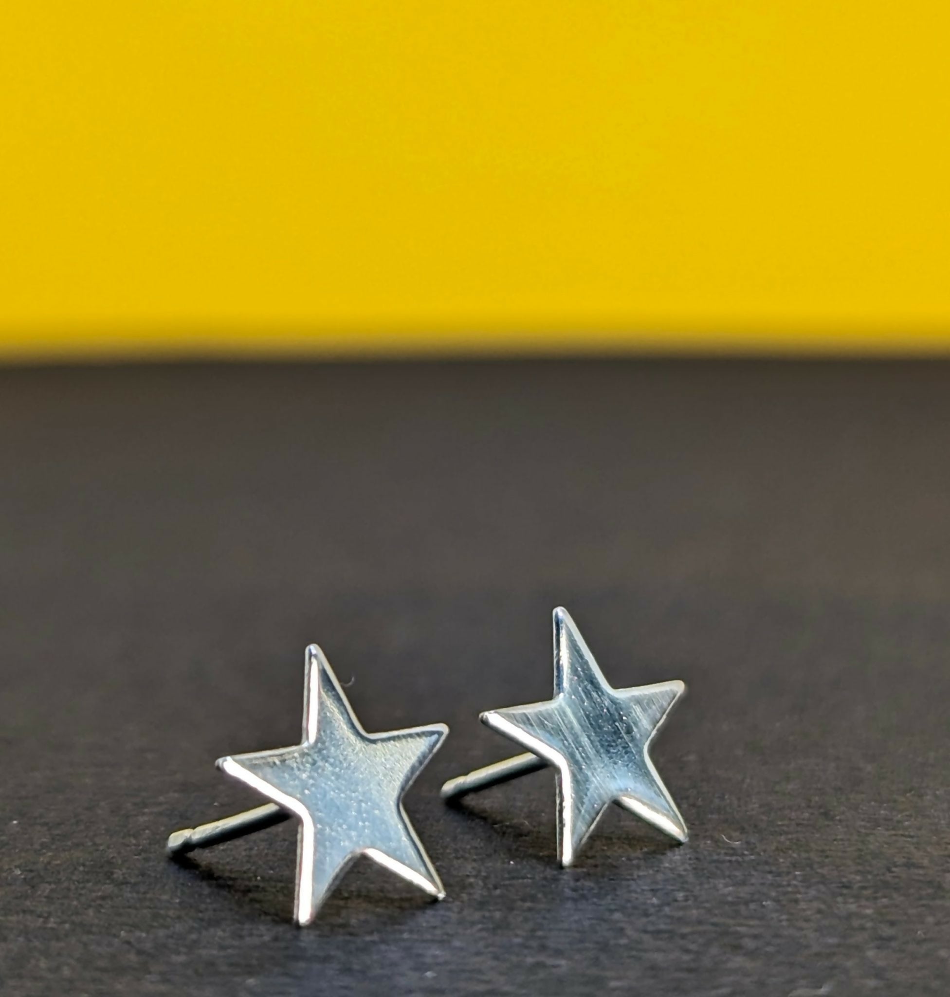 Fallen Star’ Sterling Silver Small Star Stud Earring