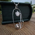 Handmade Oval Daffodil Silver Necklace