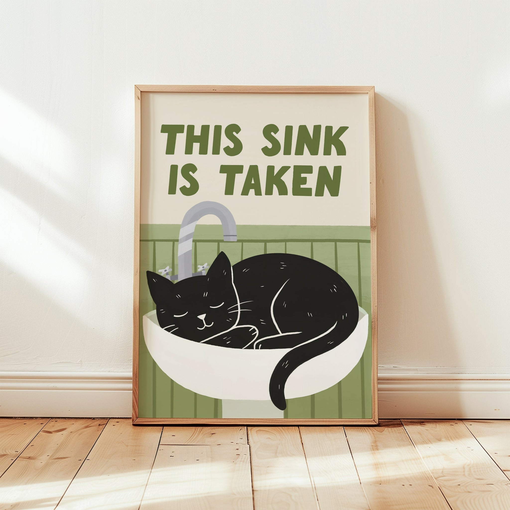 This Sink is Taken Cat Print