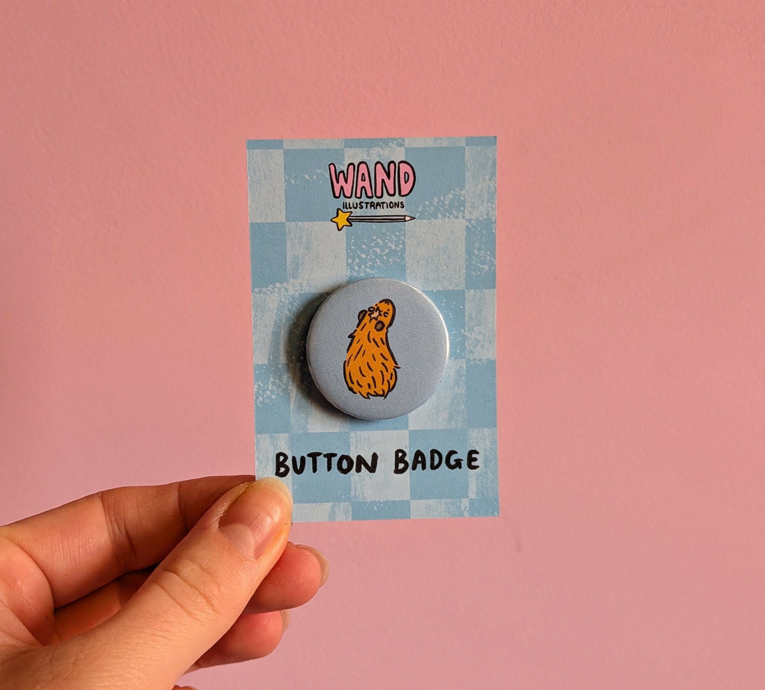 Ginger Guinea Pig Button Badge