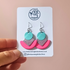 Pink and Turquoise Earrings