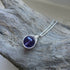 Amethyst Drop Necklace, Sterling Silver