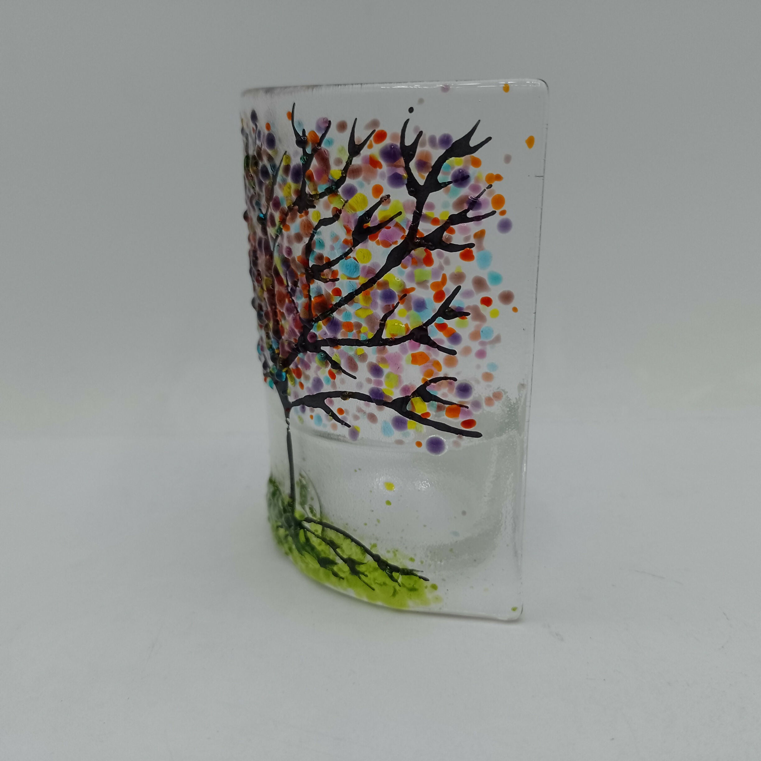 Fused Glass Tree Tealight