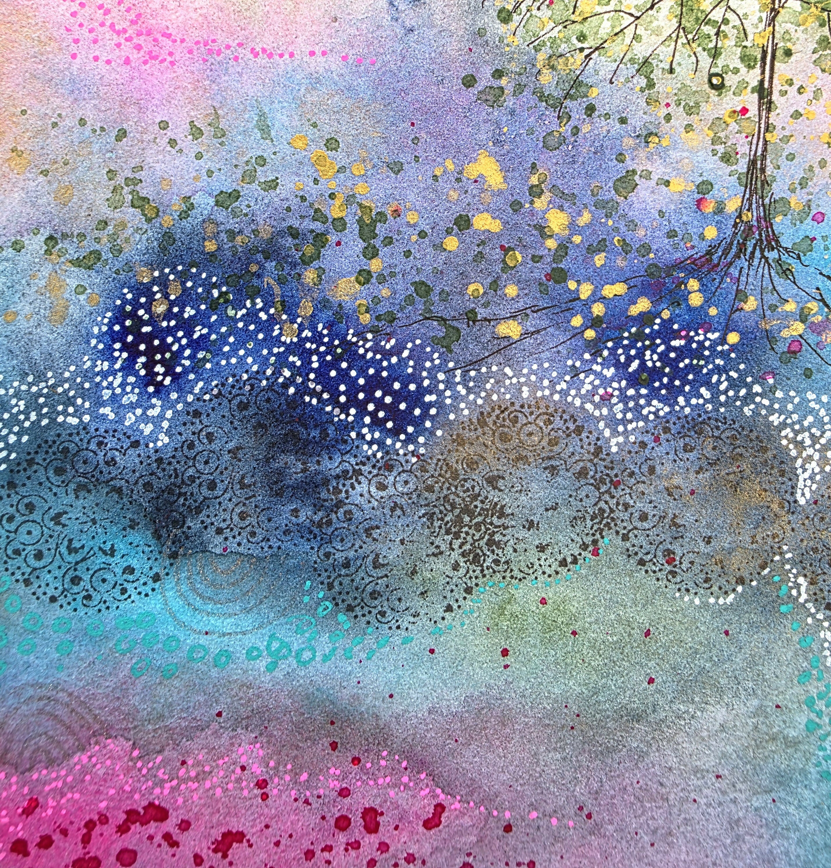 'Parkland' Original Mixed Media Painting