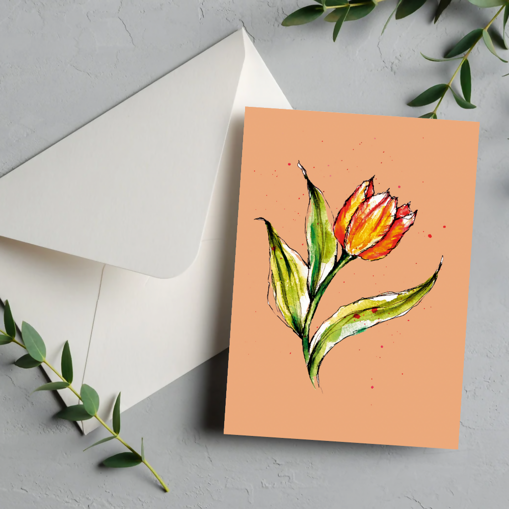 Tulip Greetings Card
