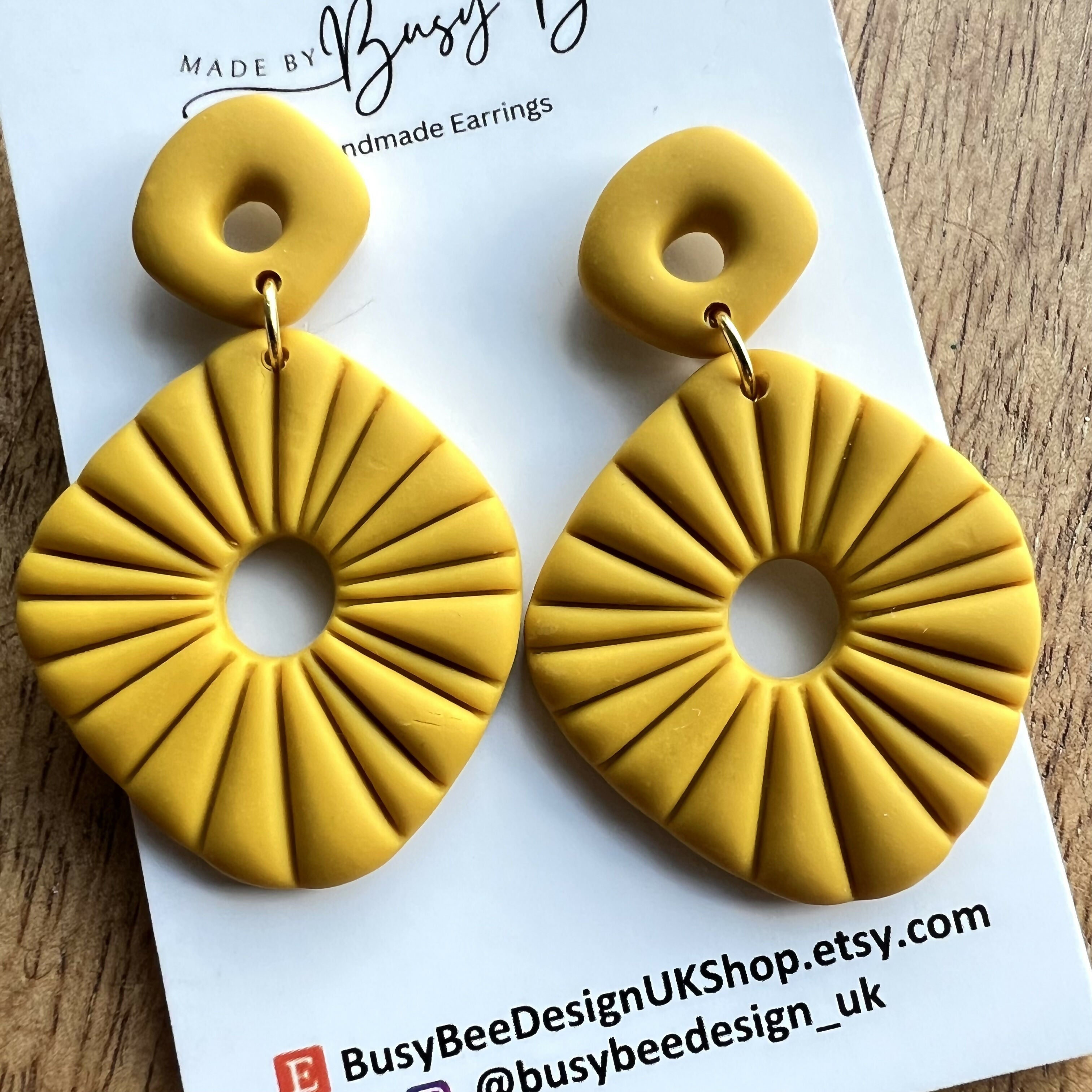 Organic Shape Polymer Clay Earrings/Modern Statement Dangle Earrings