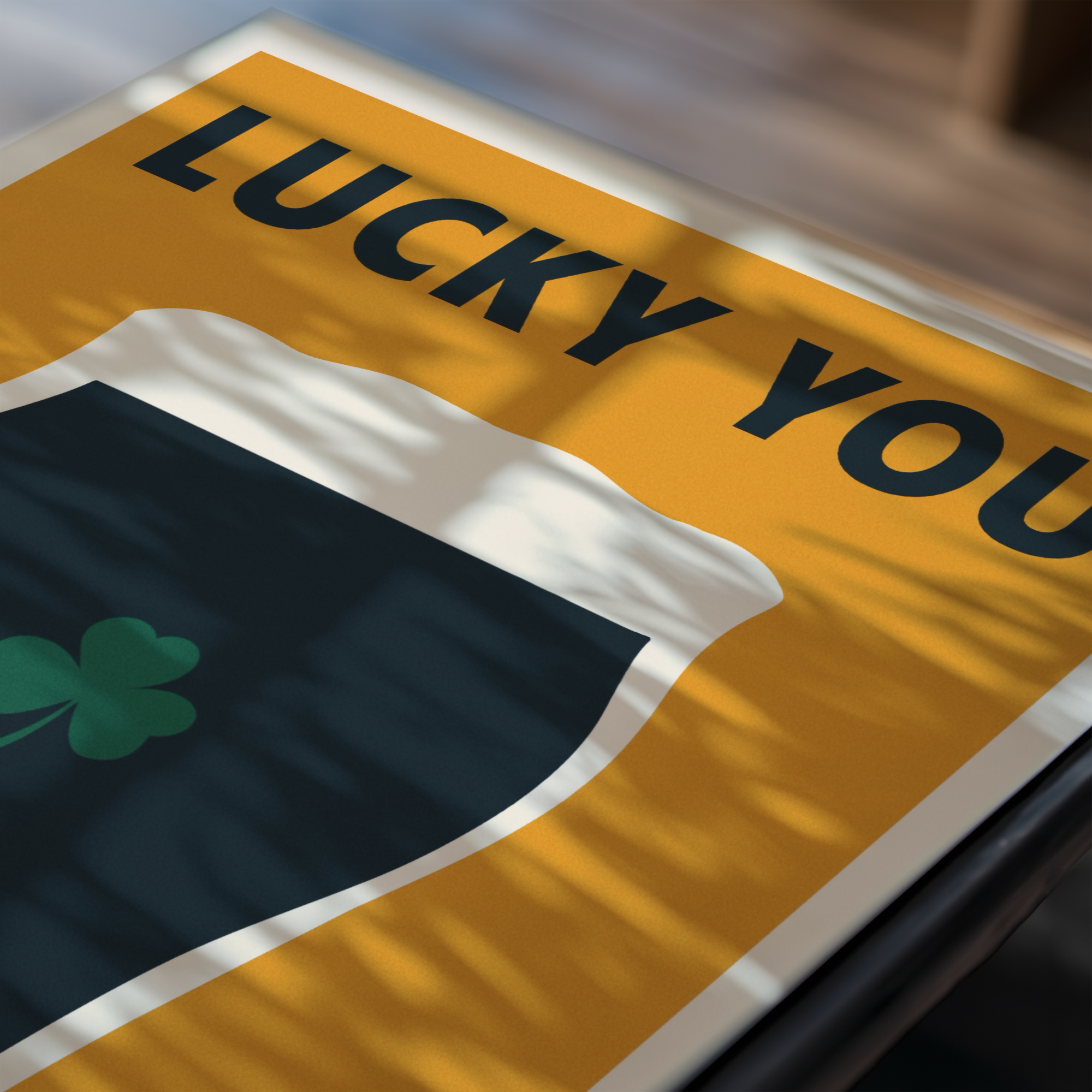 Lucky You Retro Stout Beer Print
