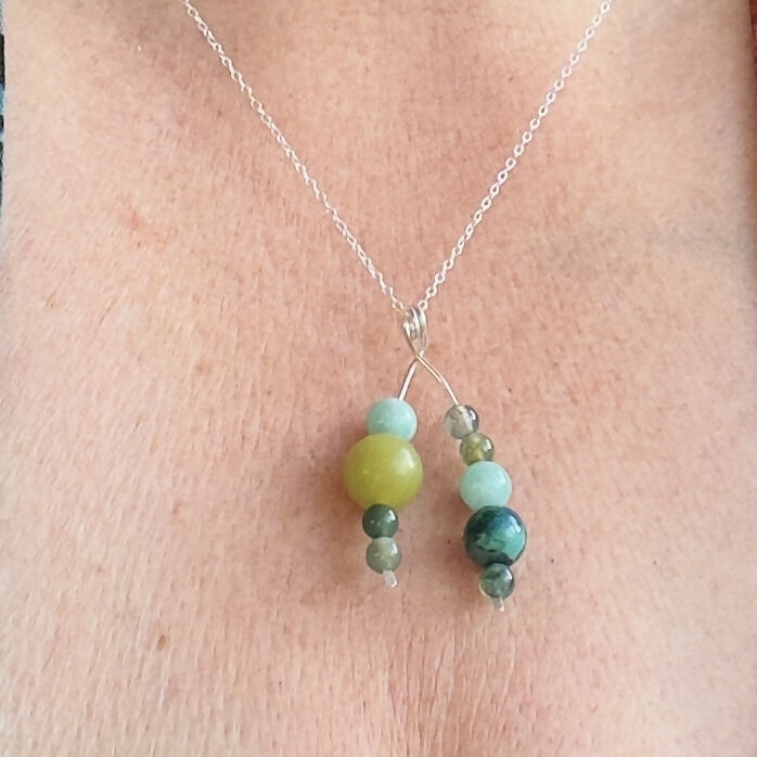 TRUST PENDANT | STERLING SILVER & STONE PENDANT FOR CONNECTION