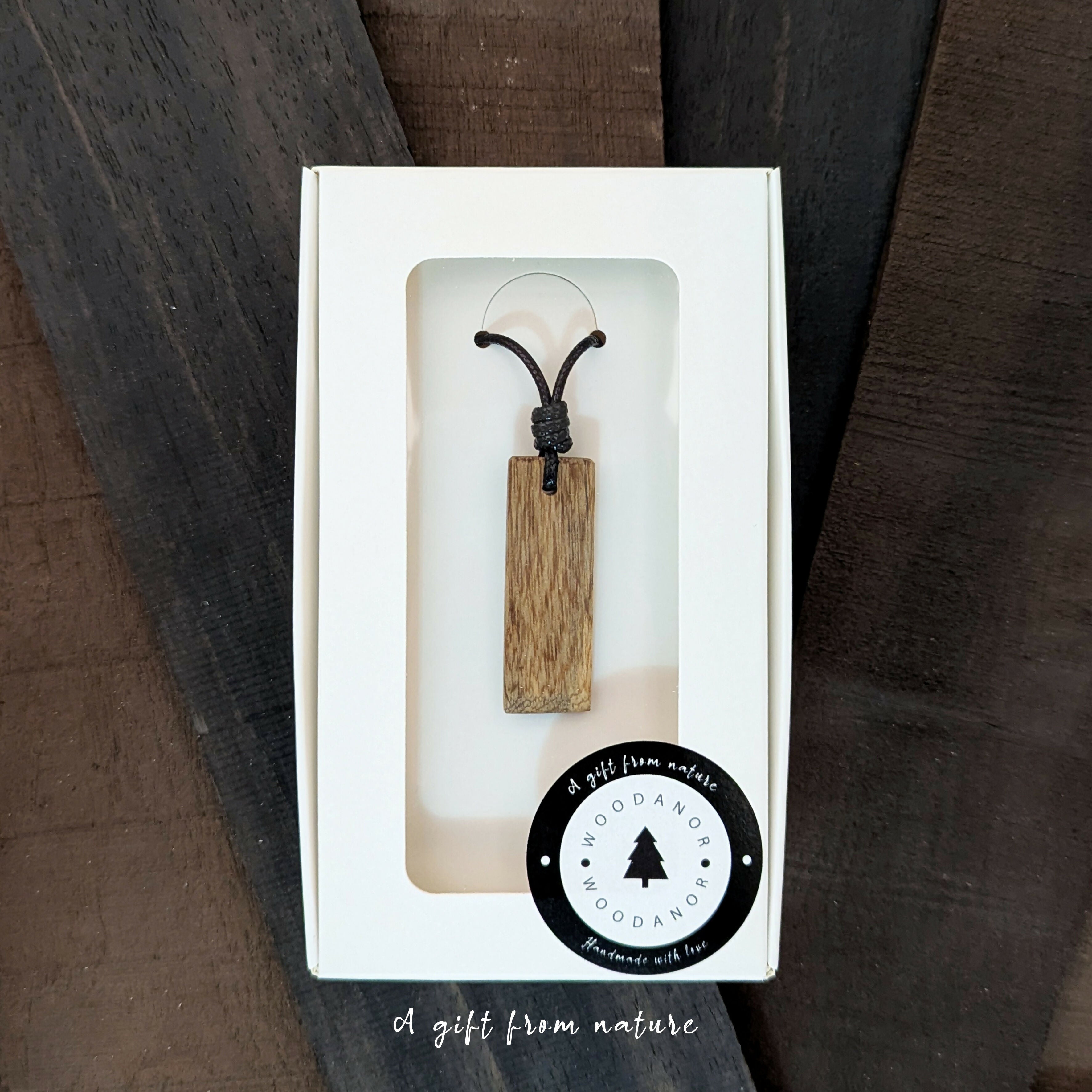 Rectangular Wooden Pendant