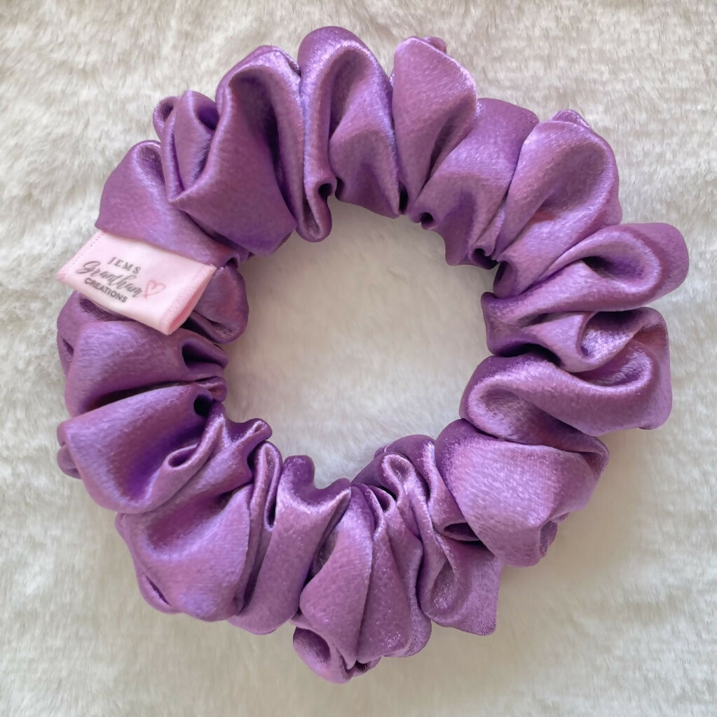Violet Silk Handmade Scrunchies