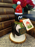 Handmade Wooden Holiday Penguin Figurine - "Waddle I Do Without Wine?"