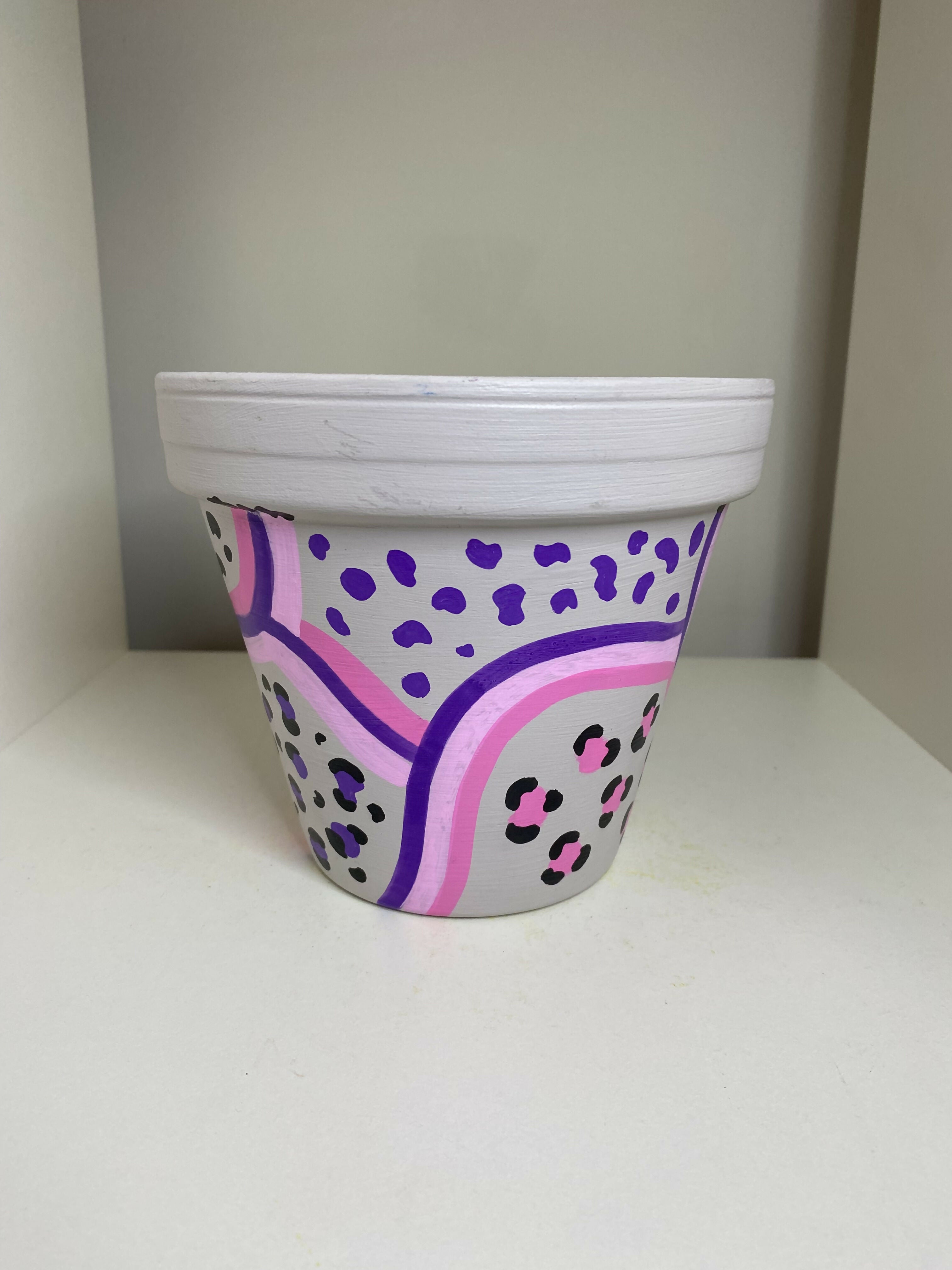 Purple Pink Leopard Pot