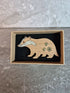 Handcrafted Cherry Veneered Badger Pin