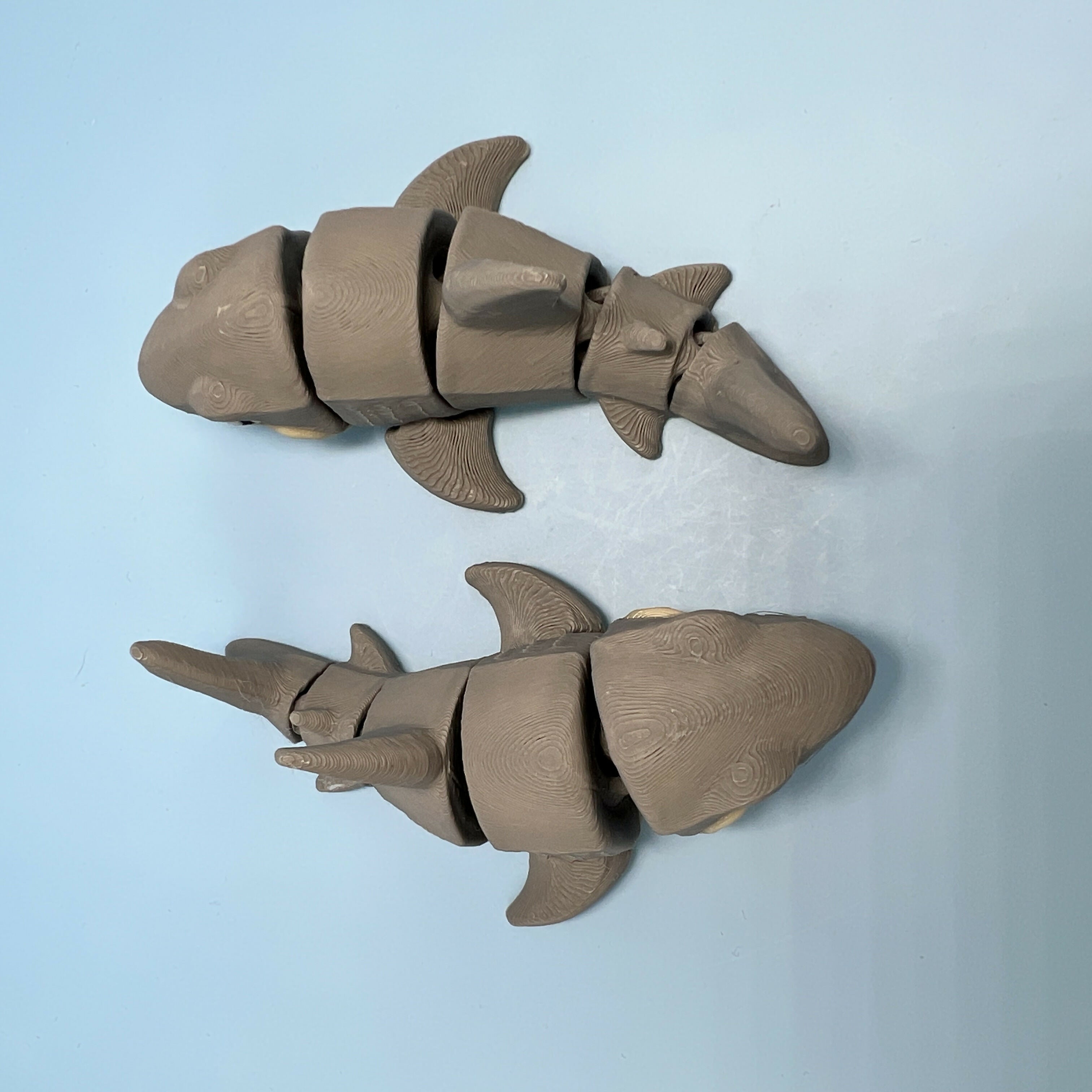 3D Printed SMALL: Articulated Sensory Fidget Animal friends Shark 9cm