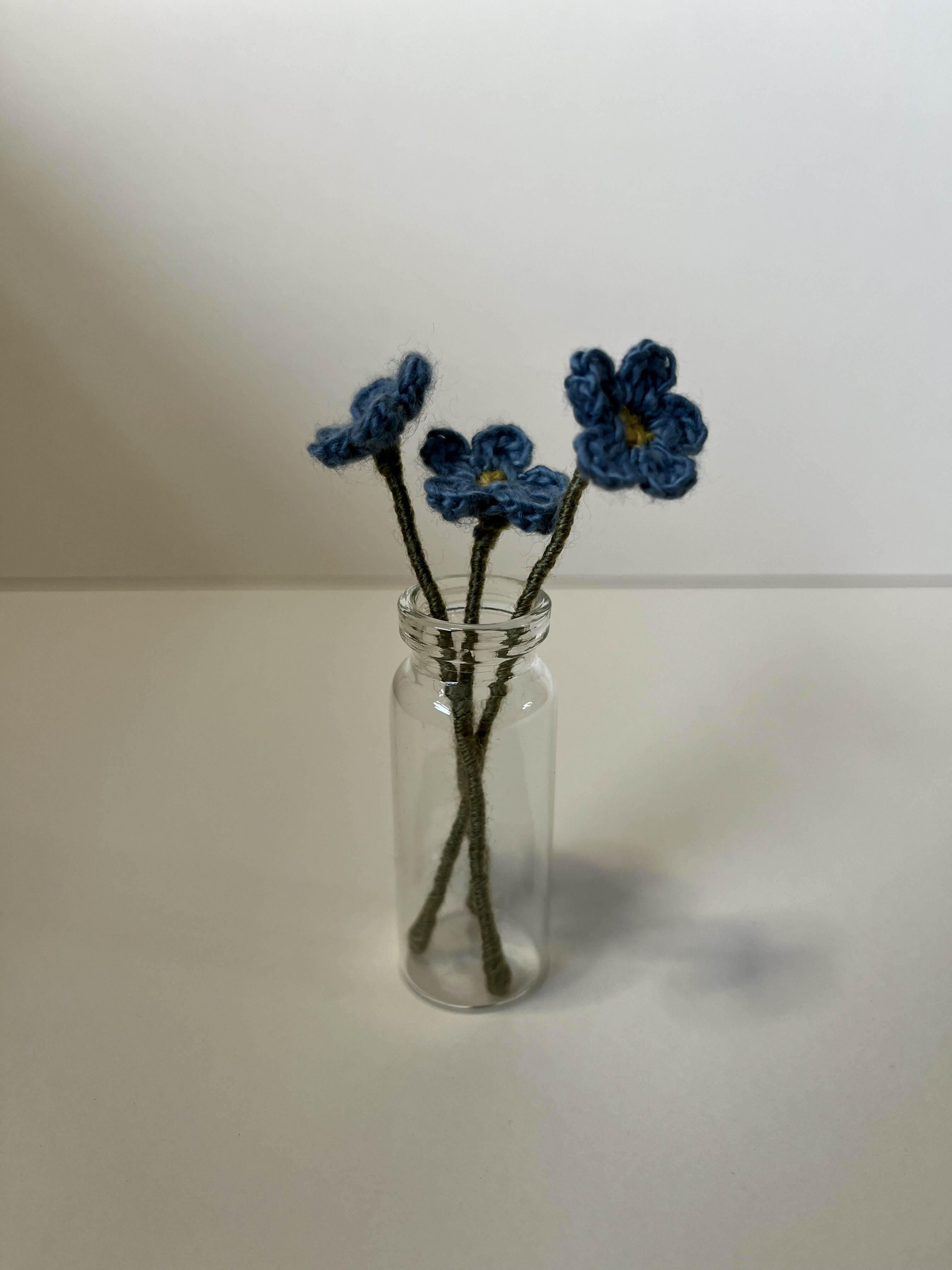 Miniature Crochet Forget-Me-Not Bouquet