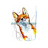 HAPPY FOX, PART OF THE 'ANIMAL ART COLLECTION'
