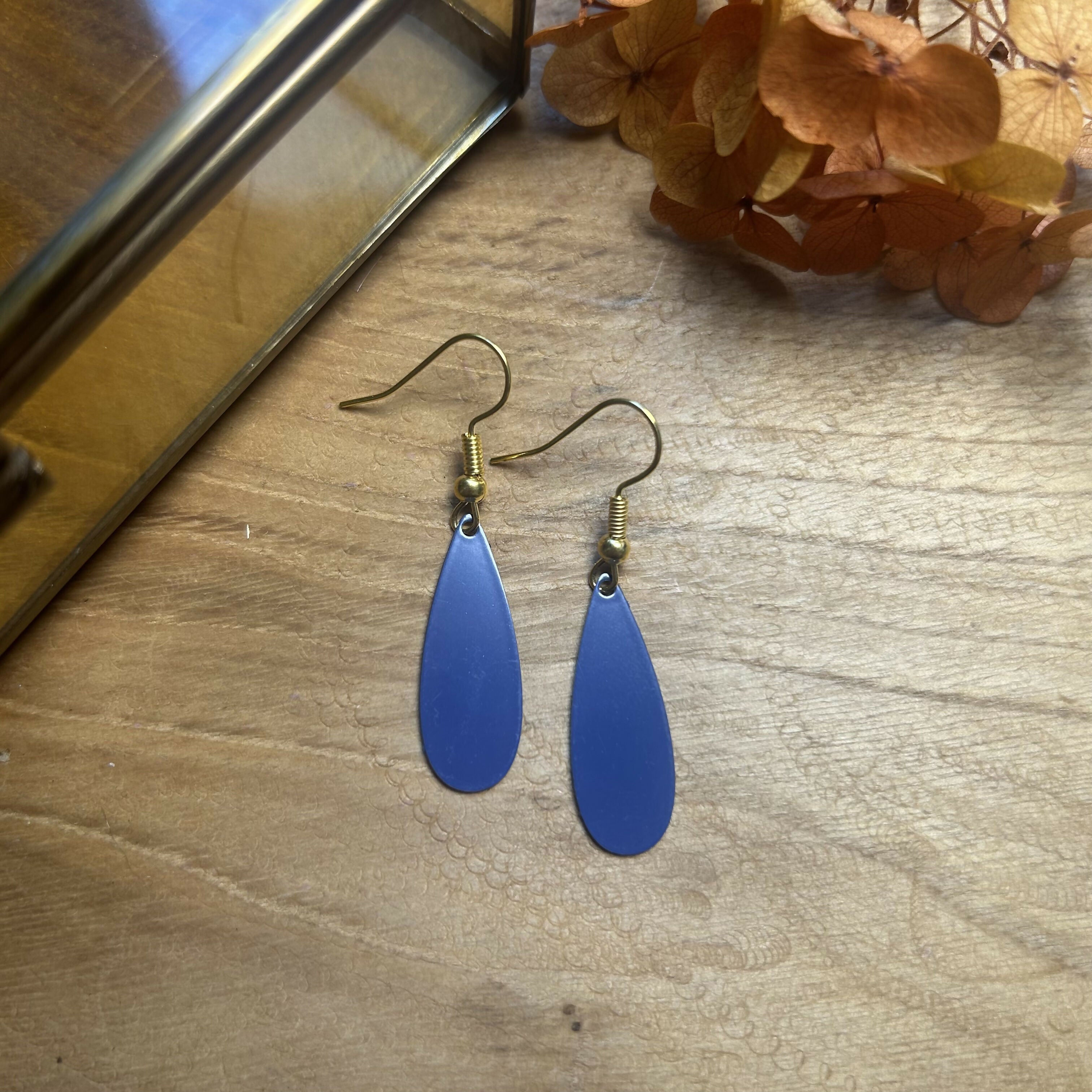 Lovely Blue Tear Drop Earrings