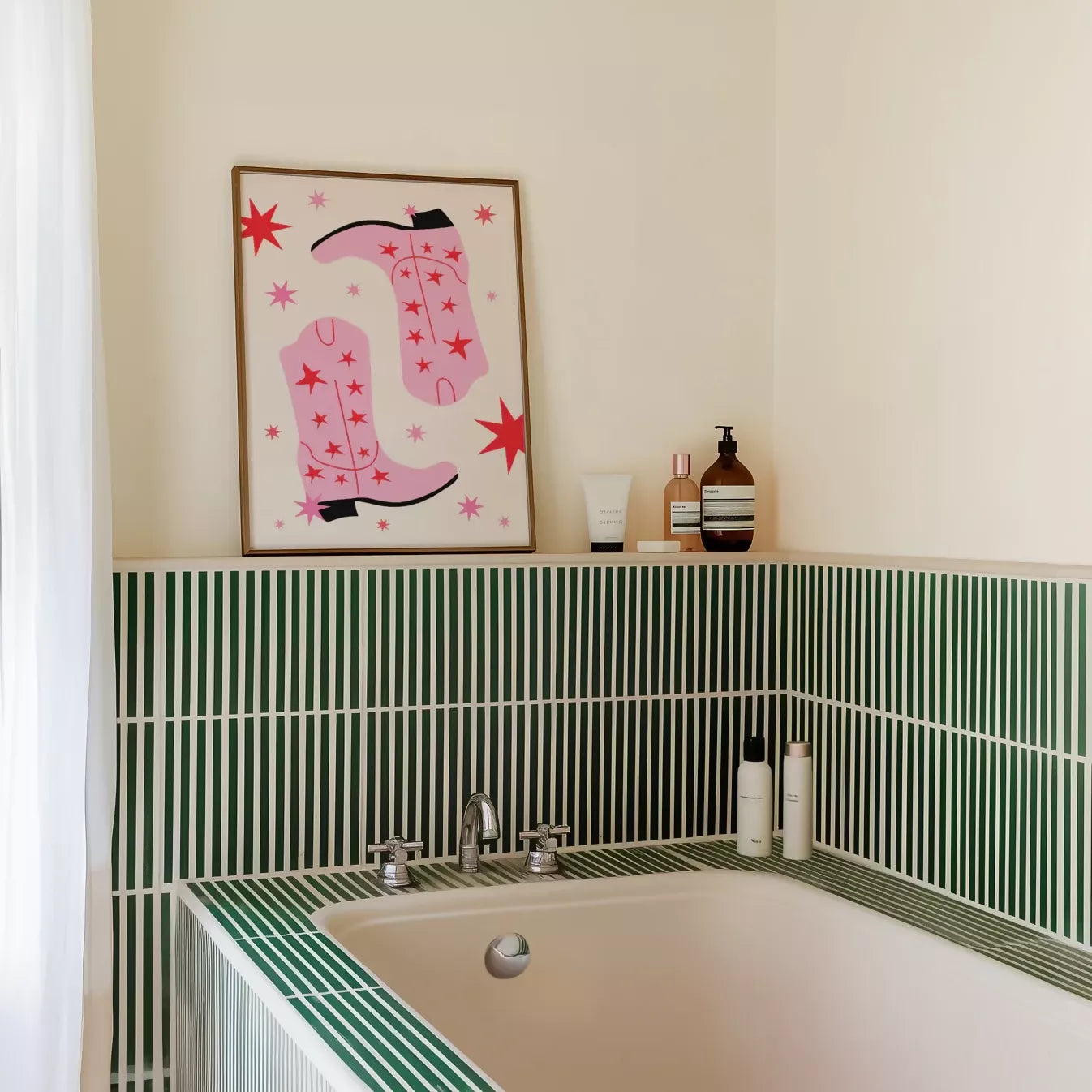 COWBOY BOOTS WALL ART PRINT