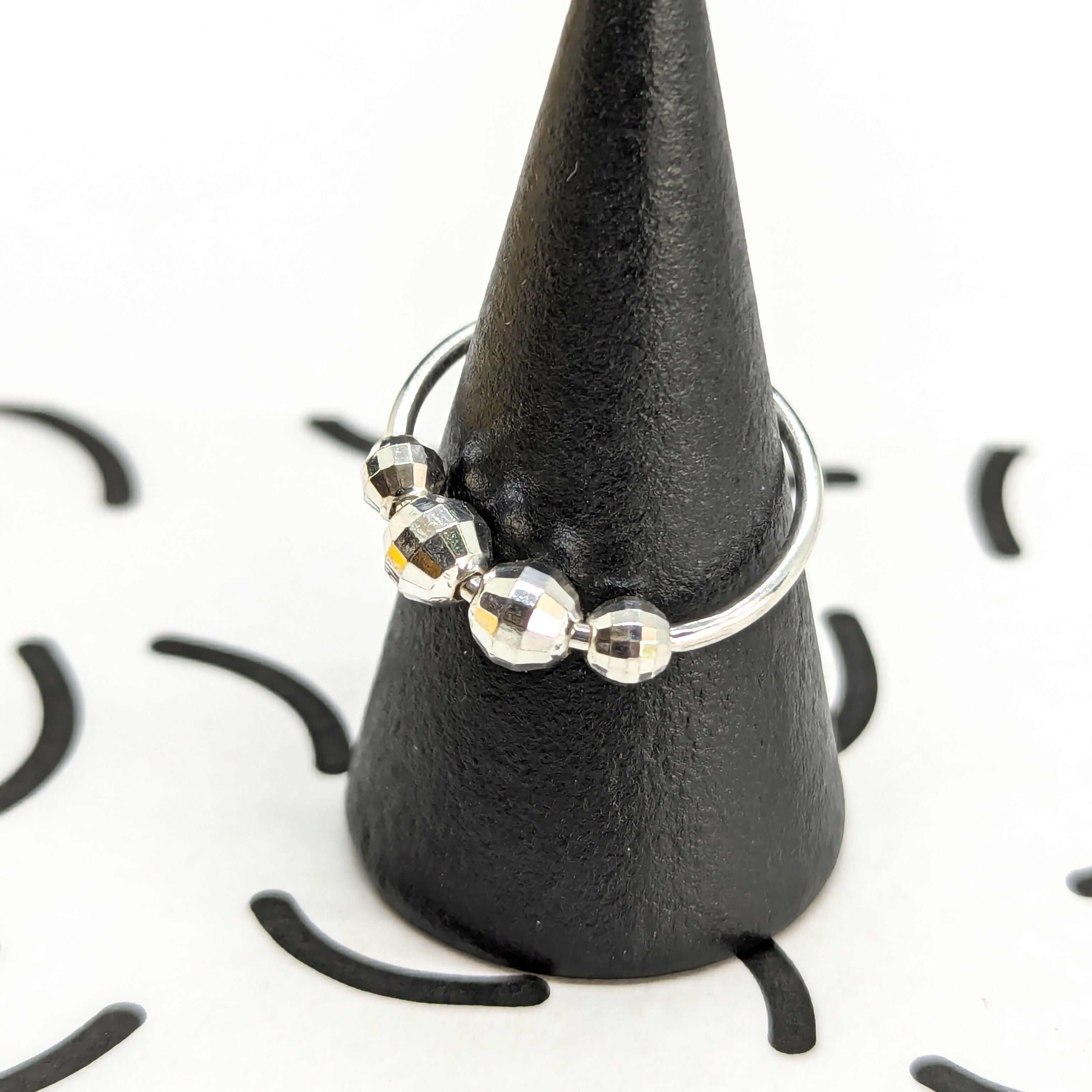 ‘Disco’ Sterling Silver Fidget Ring