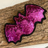Sparkly Halloween Bat Brooch Handmade Colourful Bat Badge With Glitter Fabric
