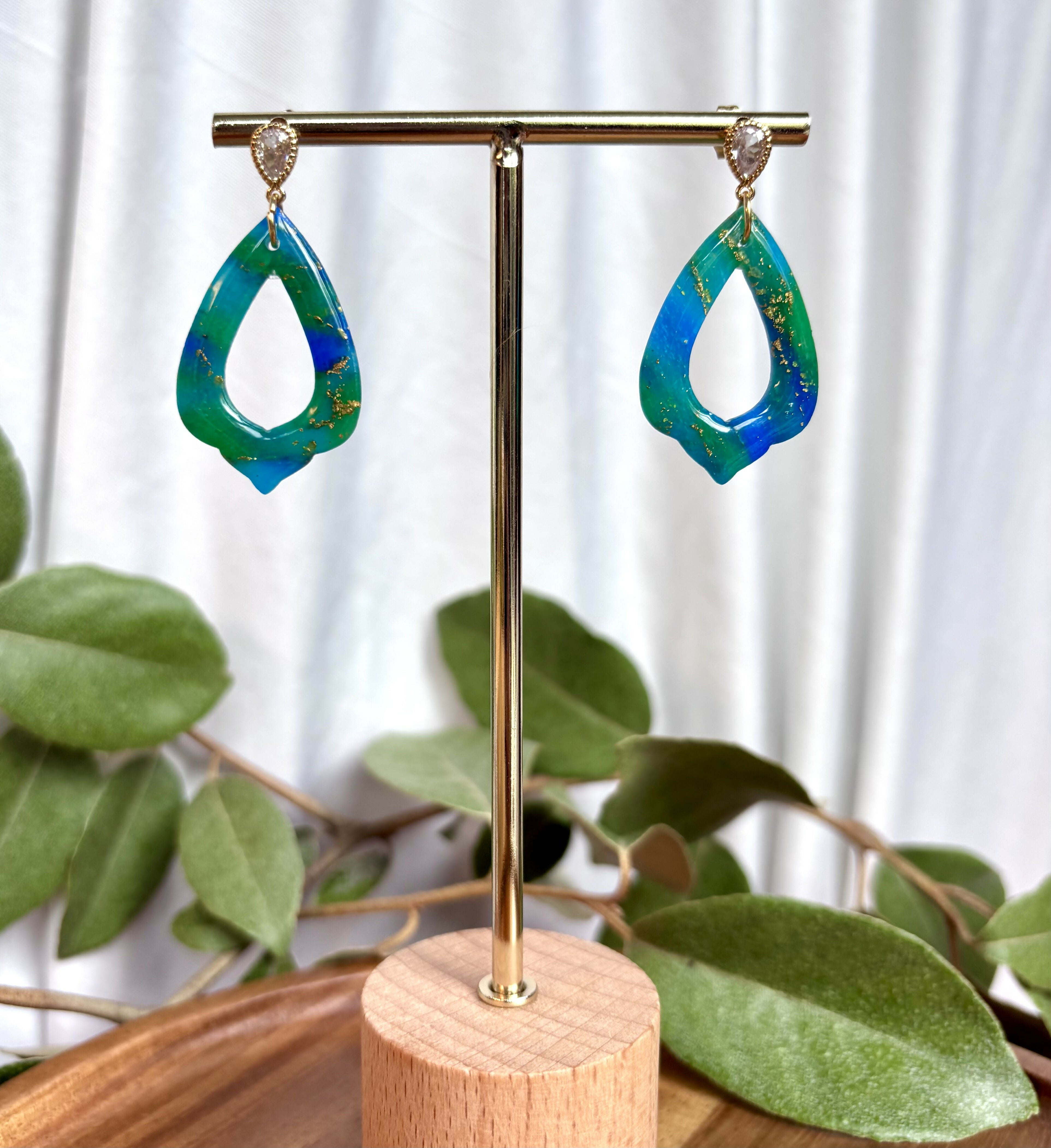 Ocean Dream Collection - Drop Polymer Clay Earrings