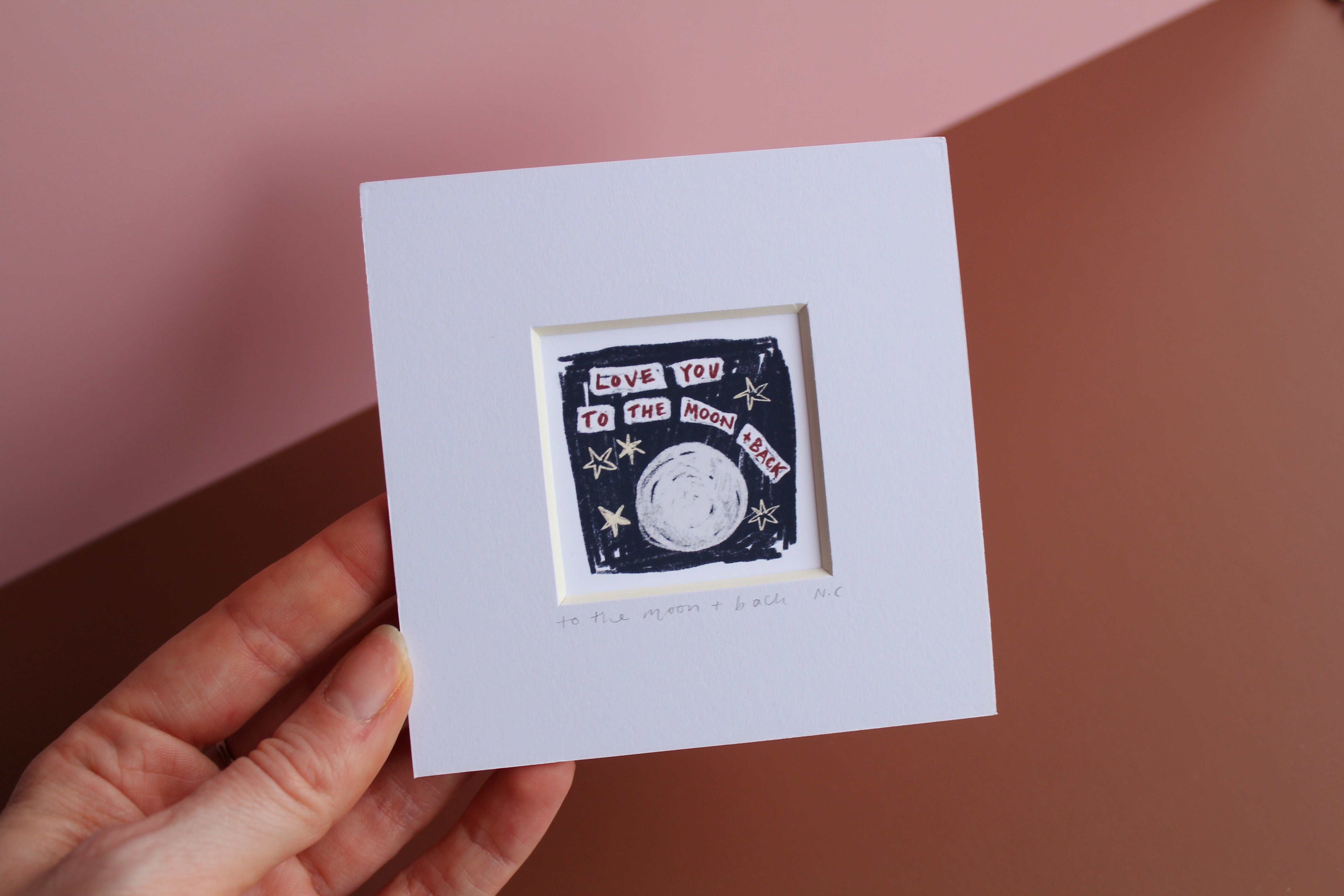 Love You To The Moon and Back Mini Print