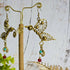 Handmade Butterfly Earrings; Intricate Wire Art With Turquoise, Moonstone & Rubellite Crystals