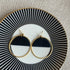 Coco Black Polymer Clay & Gold Hoop Earrings