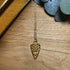 Lovely Gold Plated Patterned Shield Pendant Necklace