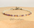 Gemstone morse code bracelets