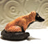 Ceramic Red ruffed lemur sculpture