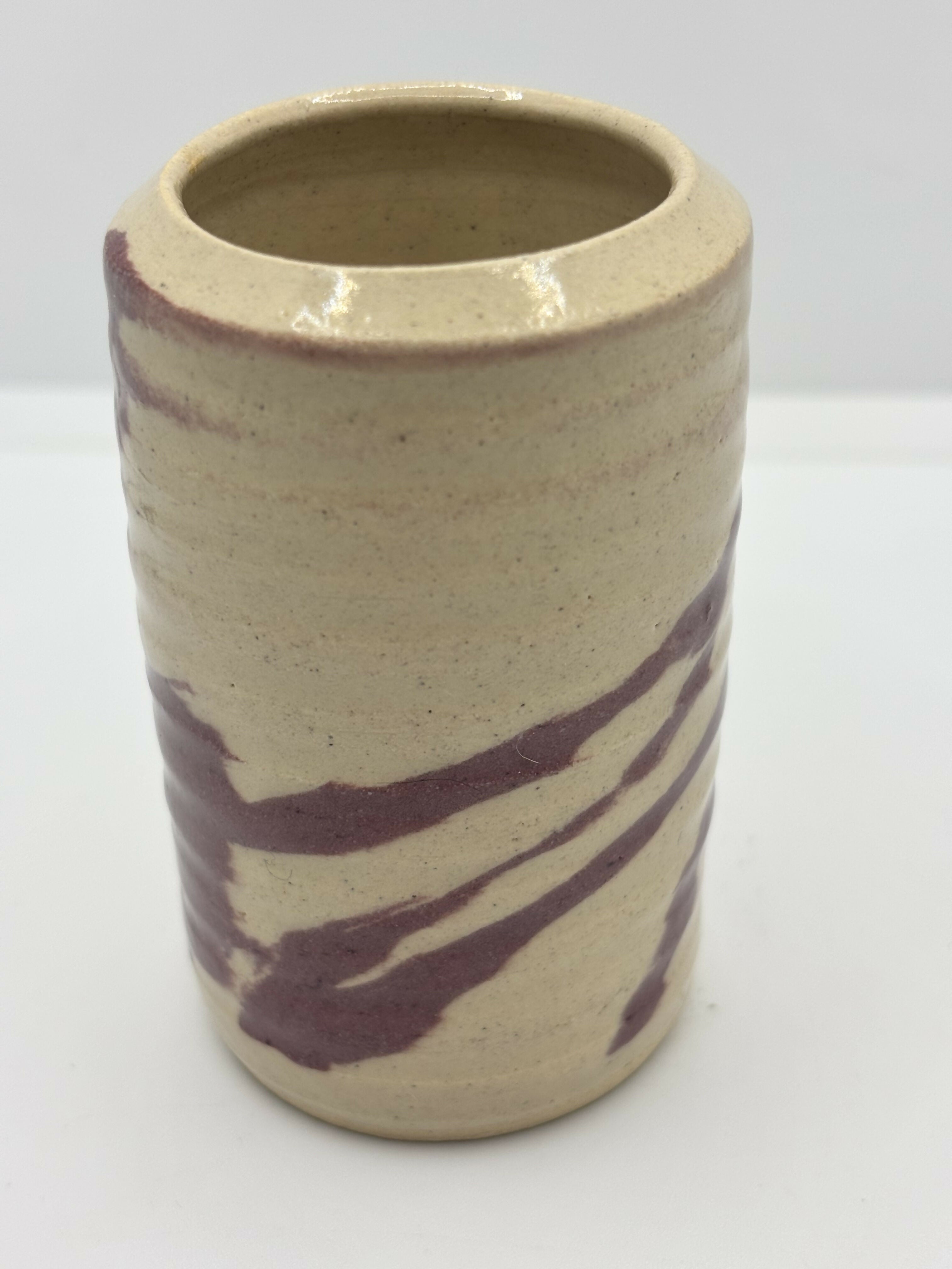 Raspberry Ripple Bud Vase