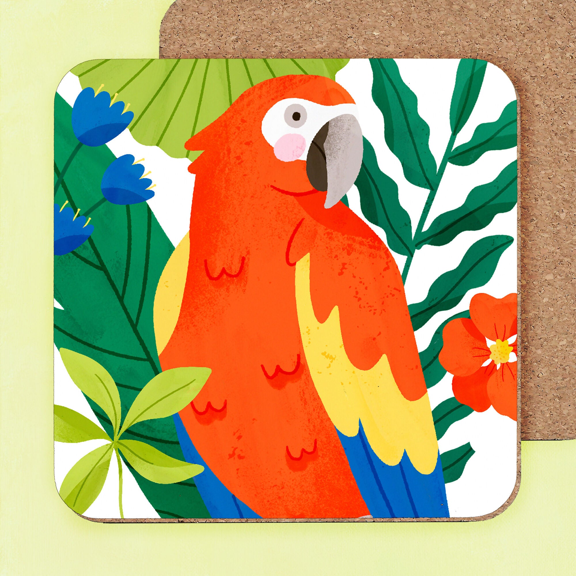 Red Parrot Coaster