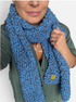 LONG, COSY, UNISEX, 2-COLOUR MIXED SCARF, STRETCHY
